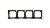 Klawisze i ramki - Ospel Ramka poczwórna Impresja ANTRACYT R-4Y/50 - miniaturka - grafika 1