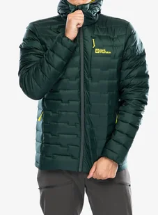 Kurtka puchowa Jack Wolfskin Passamani Down Hoody - black olive - Kurtki narciarskie - miniaturka - grafika 1