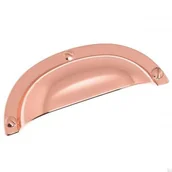 Zawiasy, okucia i inne akcesoria - Uchwyt meblowy muszlowy 3158 64 Miedziany polerowany - miniaturka - grafika 1