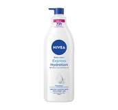 Balsamy i kremy do ciała - NIVEA błyskawicznie nawilżający balsam do ciała z pompką 400 ml - miniaturka - grafika 1