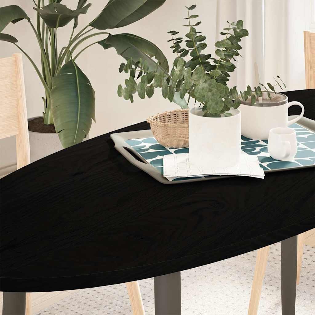 vidaXL vidaXL Blat do stołu, brązowy, 140x60x2 cm, lite drewno dębowe, owalny