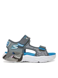 Skechers Sandały Creature-Splash- 400614L/CCBL Szary - Buty dla chłopców - miniaturka - grafika 1
