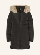 Płaszcze damskie - Tommy Hilfiger Płaszcz Puchowy Z Odpinanym Sztucznym Futrem schwarz - miniaturka - grafika 1