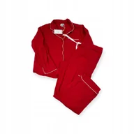 Piżamy damskie - Piżama damska komplet czerwona PETITE PLUME L - miniaturka - grafika 1