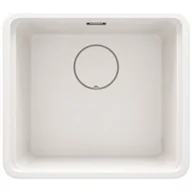 Zlewozmywaki - DEANTE Zlewozmywak 50x45 MOMI alabaster, elementy stalowe ZKM_A10A - miniaturka - grafika 1