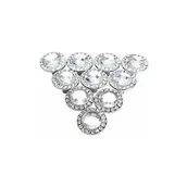 Zawiasy, okucia i inne akcesoria - 10 szt. 30 mm okrągła gałka do drzwi w kolorze srebrnym, 30 mm, kryształowa, błyszcząca gałka do szuflady szafki kuchennej - miniaturka - grafika 1