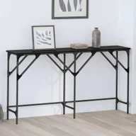 Konsole i sekretarzyki - vidaXL Konsola Czarny dąb 140 x 29 x 75 cm Materiał drewnopochodny - miniaturka - grafika 1