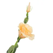 Sztuczne kwiaty - [680750] Gałązka kwiatowa eustoma łososiowa - miniaturka - grafika 1