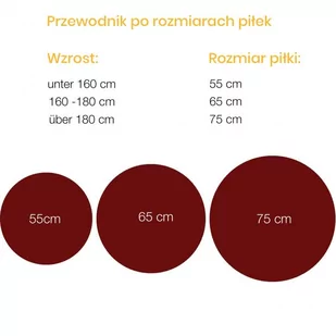 Gorilla Sports Piłka gimnastyczna czerwona 55cm (100490-00038-0059) - Piłki do ćwiczeń - miniaturka - grafika 1