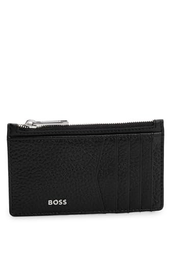 BOSS Mężczyźni New Crosstown 10 cm3 Z Skórzane etui na karty z klapką na monety, Czarny001, Taille unique