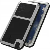 Etui i futerały do telefonów - LOVE MEI Etui pancerne + szkło Powerful do Galaxy S25 Ultra, srebrne - miniaturka - grafika 1