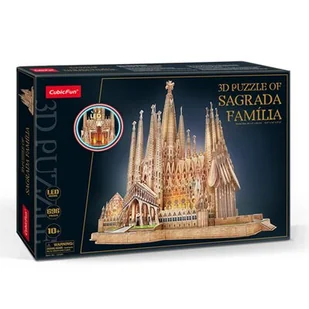 Puzzle 3D Sagrada Familia LED - Cubic Fun - Puzzle - miniaturka - grafika 1