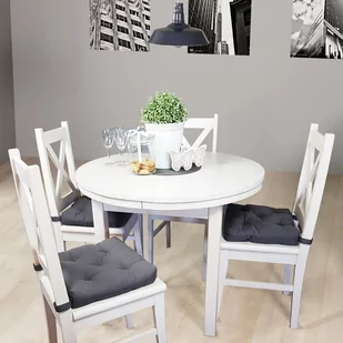 Stół Okrągły Rozciągany Modern Meble Doktór Bejca Czarna - Stoły - miniaturka - grafika 1