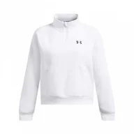 Bluzy damskie - Damska bluza treningowa Under Armour UA Armour Fleece Pro Zip - biała - miniaturka - grafika 1