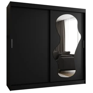 Szafa przesuwna garderoba z lustrem do przedpokoju ULTRA 200 artisan, biały, czarny, kaszmir, sonoma - Szafy - miniaturka - grafika 1