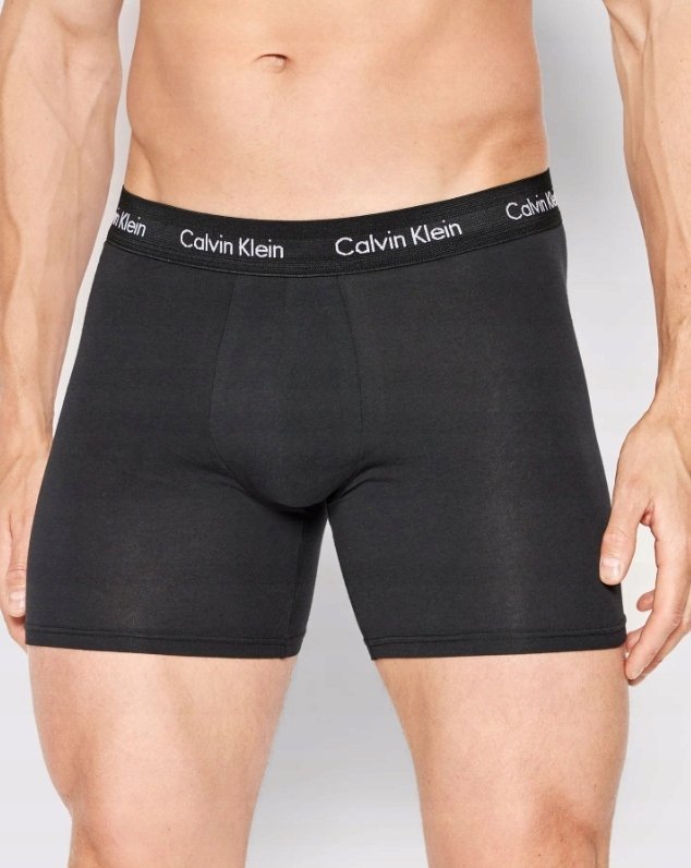 CALVIN KLEIN BOKSERKI MĘSKIE BAWEŁNIANE CZARNE Z LOGO 3-PACK L 7BA