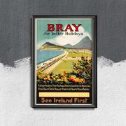 Plakaty - Plakat vintage do salonu Irlandia Bray For Better Holidays - miniaturka - grafika 1