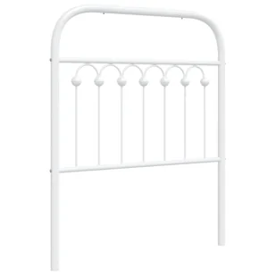 vidaXL Metalowe wezgłowie, białe, 75 cm - Inne meble do sypialni - miniaturka - grafika 1