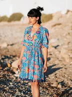 Sukienki - Isla Bonita by SIGRIS Sukienka w kolorze pomarańczowo-turkusowym - miniaturka - grafika 1