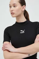 Koszulki sportowe damskie - Puma body damskie kolor czarny z półgolfem - miniaturka - grafika 1