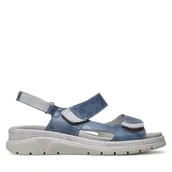 Sandały damskie - Sandały Suave 710134-05 Niebieski - miniaturka - grafika 1