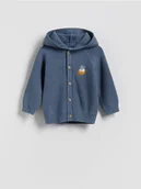 Bluzki dla niemowląt - Reserved - Kardigan z kapturem - granatowy - miniaturka - grafika 1