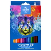 Kredki, ołówki, pastele i pisaki - Koh-I-Noor, Kredki triocolor 3135 7 mm tygrys, Niebieski, 36 szt - miniaturka - grafika 1
