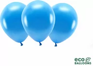 Balony i akcesoria - EKO Balony lateksowe metalizowane niebieskie - bardzo duże - 10 szt. - miniaturka - grafika 1