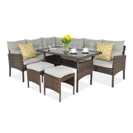 Meble ogrodowe - Narożnik Z Technorattanu Cortina Brown - miniaturka - grafika 1