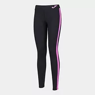 Spodnie damskie - Joma Damskie spodnie sportowe Combi Basic długie, czarne/różowe, S - miniaturka - grafika 1