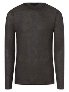Swetry męskie - Drykorn - Męski sweter lniany  Rik, brązowy - grafika 1