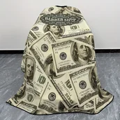 Peleryny fryzjerskie - TEMU 1 szt. Wielkoformatowy Fartuch Fryzjerski w Stylu Vintage z Regulowanym Elastycznym Dekoltem - Nieprzywierający Fartuch do Strzyżenia dla - miniaturka - grafika 1