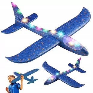 SAMOLOT STYROPIANOWY STYROPIANU 47CM ŚWIECĄCY LED SZYBOWIEC RZUTKA DUŻY - Samoloty i helikoptery - miniaturka - grafika 1
