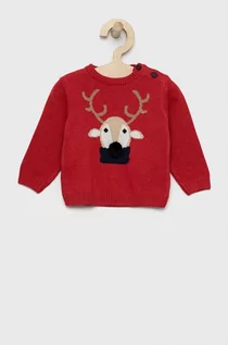 Swetry dla chłopców - Birba&Trybeyond sweter z domieszką wełny dziecięcy kolor czerwony lekki - grafika 1