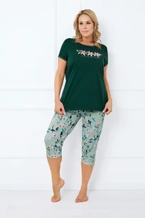 Piżama damska krótki rękaw, 3/4 spodnie Florisa - Italian Fashion - Piżamy damskie - miniaturka - grafika 1