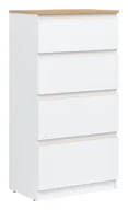Komody - Komoda Remi Rm04 55X105X35 Cm Biała / Dąb Evoke - miniaturka - grafika 1