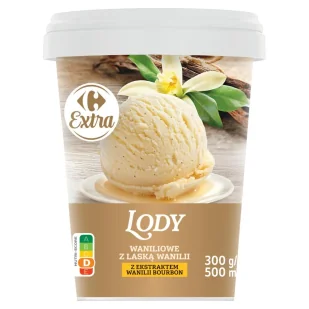 Carrefour Extra Lody waniliowe z laską wanilii 500 ml - Lody i desery lodowe - miniaturka - grafika 1