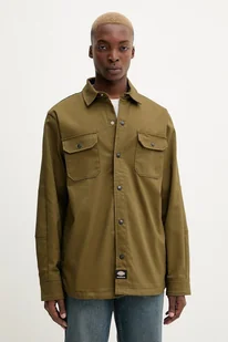 Dickies koszula męska kolor zielony regular z kołnierzykiem klasycznym DK0A8673 - Koszule męskie - miniaturka - grafika 1