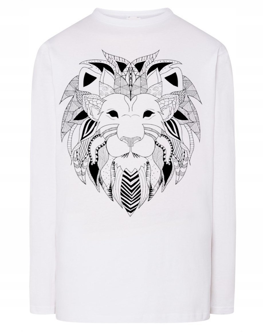 Longsleeve męski fajny nadruk głowa LEW r.3XL