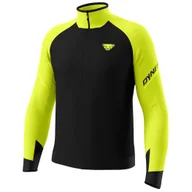 Koszulki sportowe męskie - Męska koszulka Dynafit Alpine L/S 1/2 Zip Tee M Rozmiar: XL / Kolor: czarny/żółty - miniaturka - grafika 1