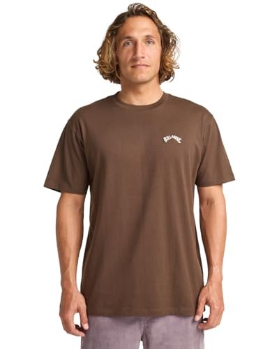 Billabong Męska koszulka z dzianiny z krótkim rękawem Arch Crew SS Brązowy L