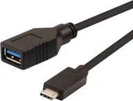 Kable USB - Kabel USB Roline USB-C - USB-A 0.15 m Czarny 11.02.9030 - miniaturka - grafika 1