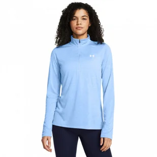 Damski longsleeve treningowy Under Armour Tech 1/2 Zip- Twist - niebieski - Koszulki i topy damskie - miniaturka - grafika 1