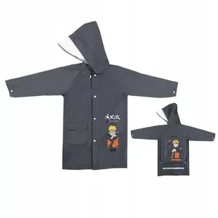 Płaszcz przeciwdeszczowy kurtka dla dzieci czarny NARUTO Kite - Płaszcze damskie - miniaturka - grafika 1