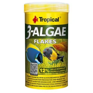 Pokarm dla ryb z algami 3-Algae Flakes 250 ml / 50 g Tropical - Pokarm dla ryb - miniaturka - grafika 1