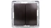 Wyłączniki światła i elektryczne - Ospel Łącznik podwójny schodowy Impresja ANTRACYT ŁP-10Y/M/50 - miniaturka - grafika 1