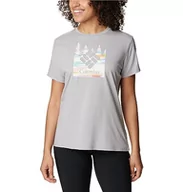 Koszulki i topy damskie - Columbia Damska koszulka z krótkim rękawem Sun Trek Graphic T-Shirt, Columbia Grey Heather, Gem Skyscape, XS, Columbia Szary wrzos, pejzaż nieba z klejnotami, XS - miniaturka - grafika 1