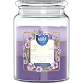 Świece - Duża Świeca Zapachowa W Słoiku Bispol 100H Lawendowe Ukojenie - miniaturka - grafika 1