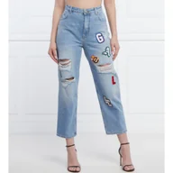 Spodnie damskie - Gaëlle Paris Jeansy | Cropped Fit - miniaturka - grafika 1
