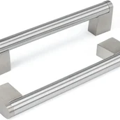 Zawiasy, okucia i inne akcesoria - Zestaw 10 uchwytów do szafek kuchennych ze stali nierdzewnej, klamki do drzwi, wykończenie w kolorze niklu szczotkowanego, rozstaw otworów 128 mm - miniaturka - grafika 1